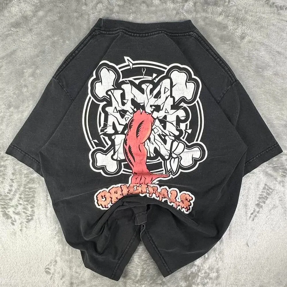 In4ma+Tion Originals Black Bones Graphic T-shirt Size Medium - Picture 2 of 8